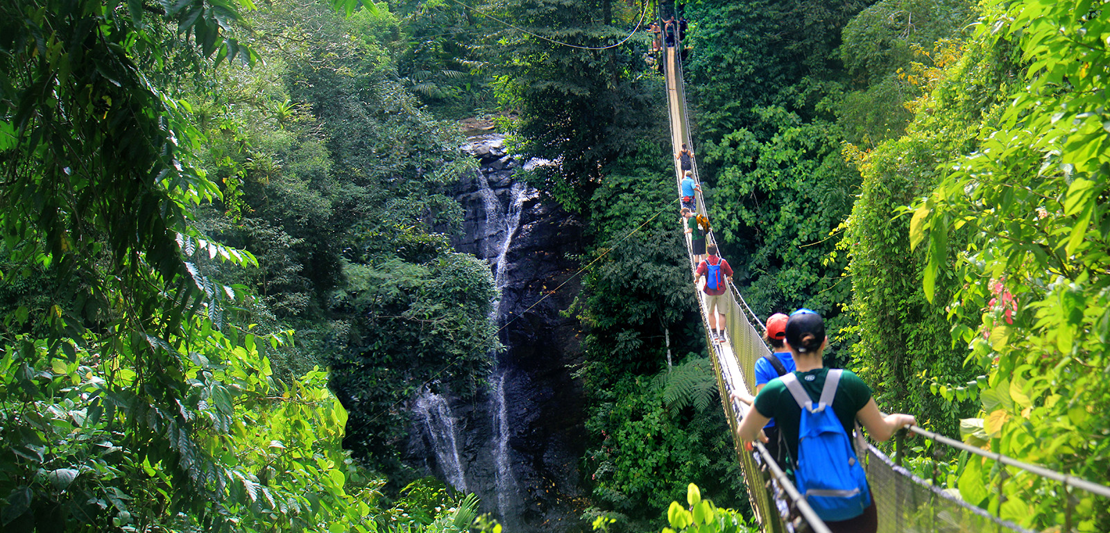Guests Water Fall Hiking Sky Bridge Costa Rica