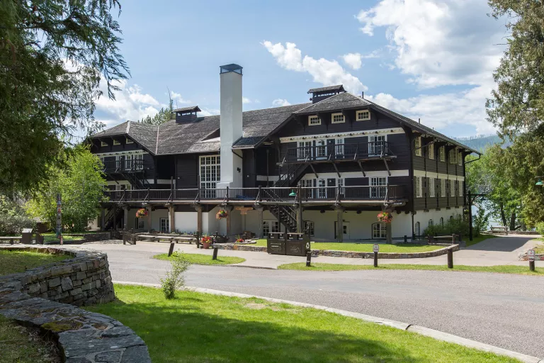 Exterior view of Lake McDonald Lodge
