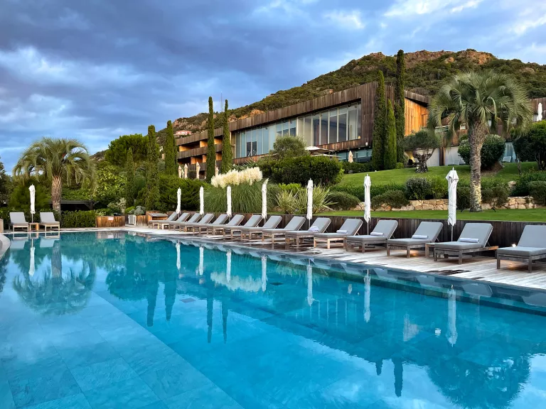 Shot of pool at Hotel Casadelmar.