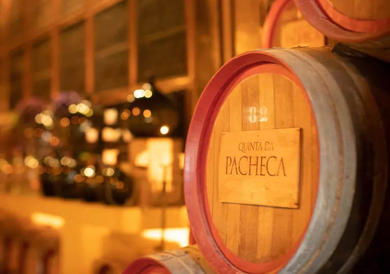 Wine barrel in restaurant