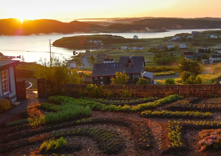 farm with view of the water