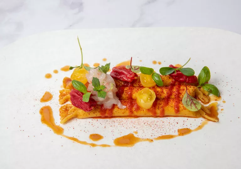 fancy dish on plate