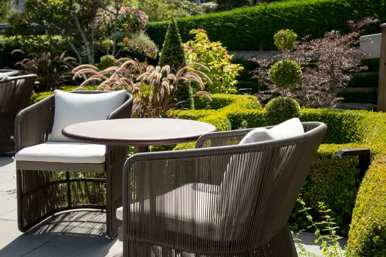 two chairs in the garden