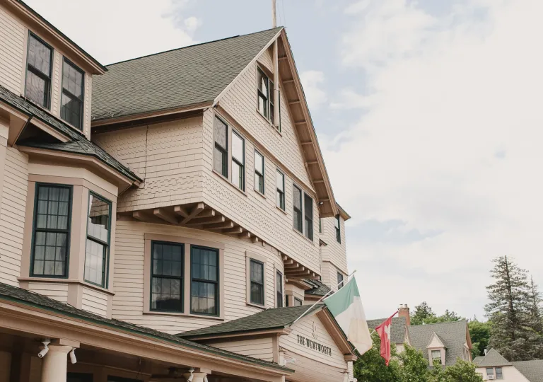 The exterior of The Wentworth historic hotel in Jackson, NH