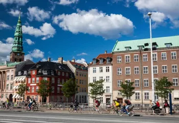 Cycling in Copenhagen, Denmark