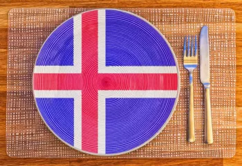Icelandic flag plate