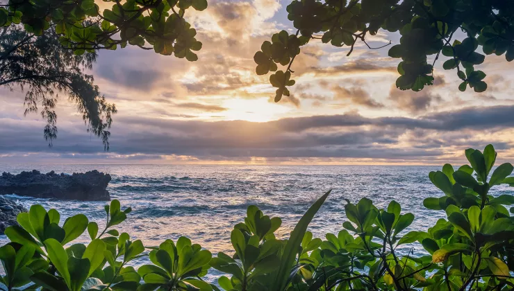 View of Hawaiian sunset