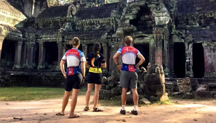 Backroads Leaders sightseeing at Angkor Wat in Cambodia