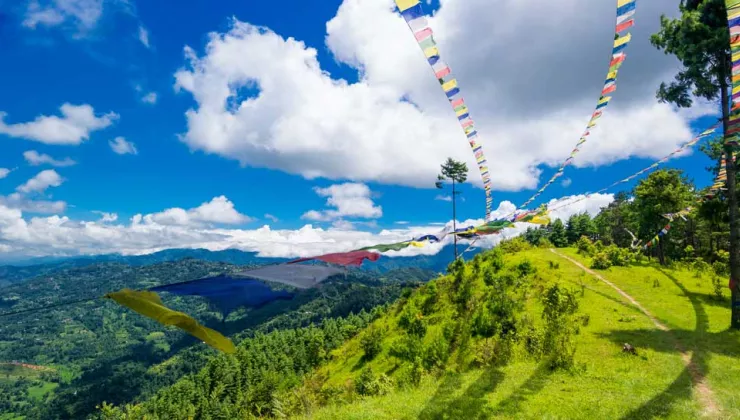 Prayer Flags on a HIll