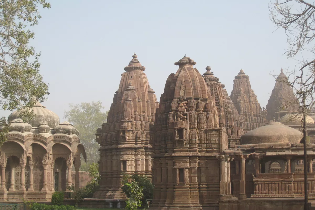 Temples in the fog