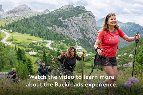 Hikers in the Dolomites