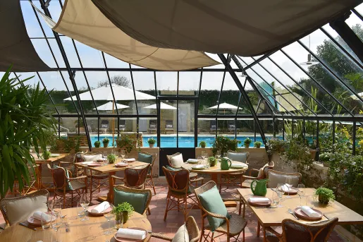 The dining area at La Cheneviere