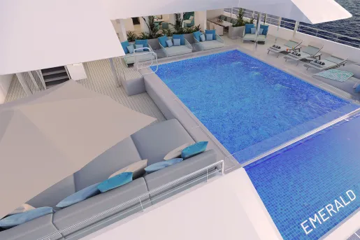 Pool on cruise ship