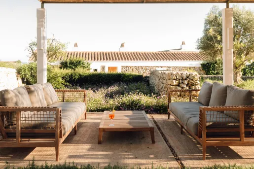 patio with two couches