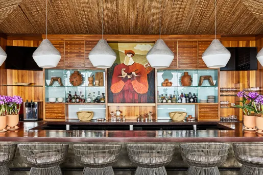 colorful hotel bar