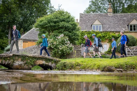 Walking Across Bridge England