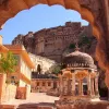 Indian temple with ornate arches and domes