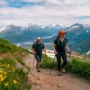 Guests hiking
