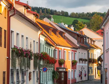 Quaint old street in Europe 