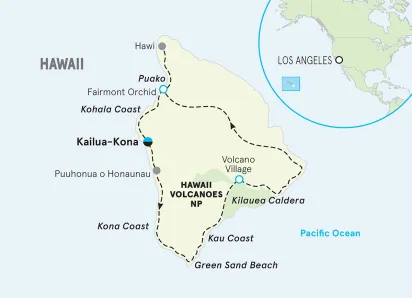 Hawaii Big Island Women's Multi-Adventure Tour map