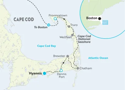 Cape Cod Bike Tour Map