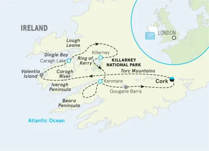 Ireland Easygoing Walking Tour map